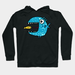 blue predatory fish Hoodie